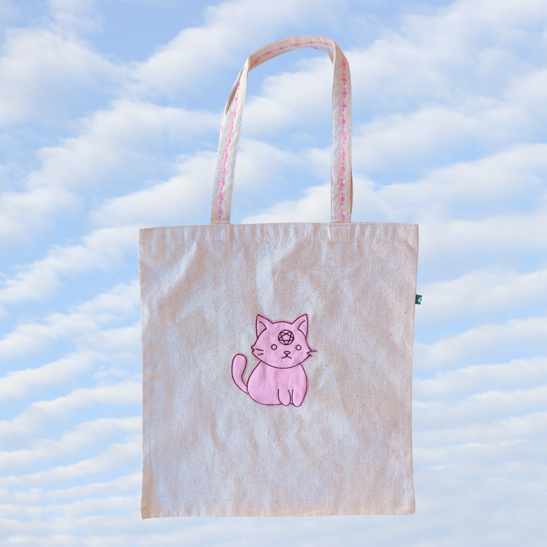 pink pentacat tote