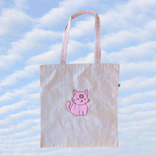 pink pentacat tote