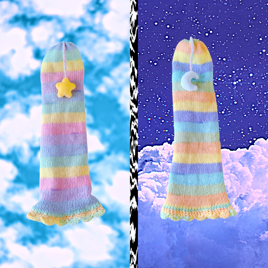 star/moon head sock